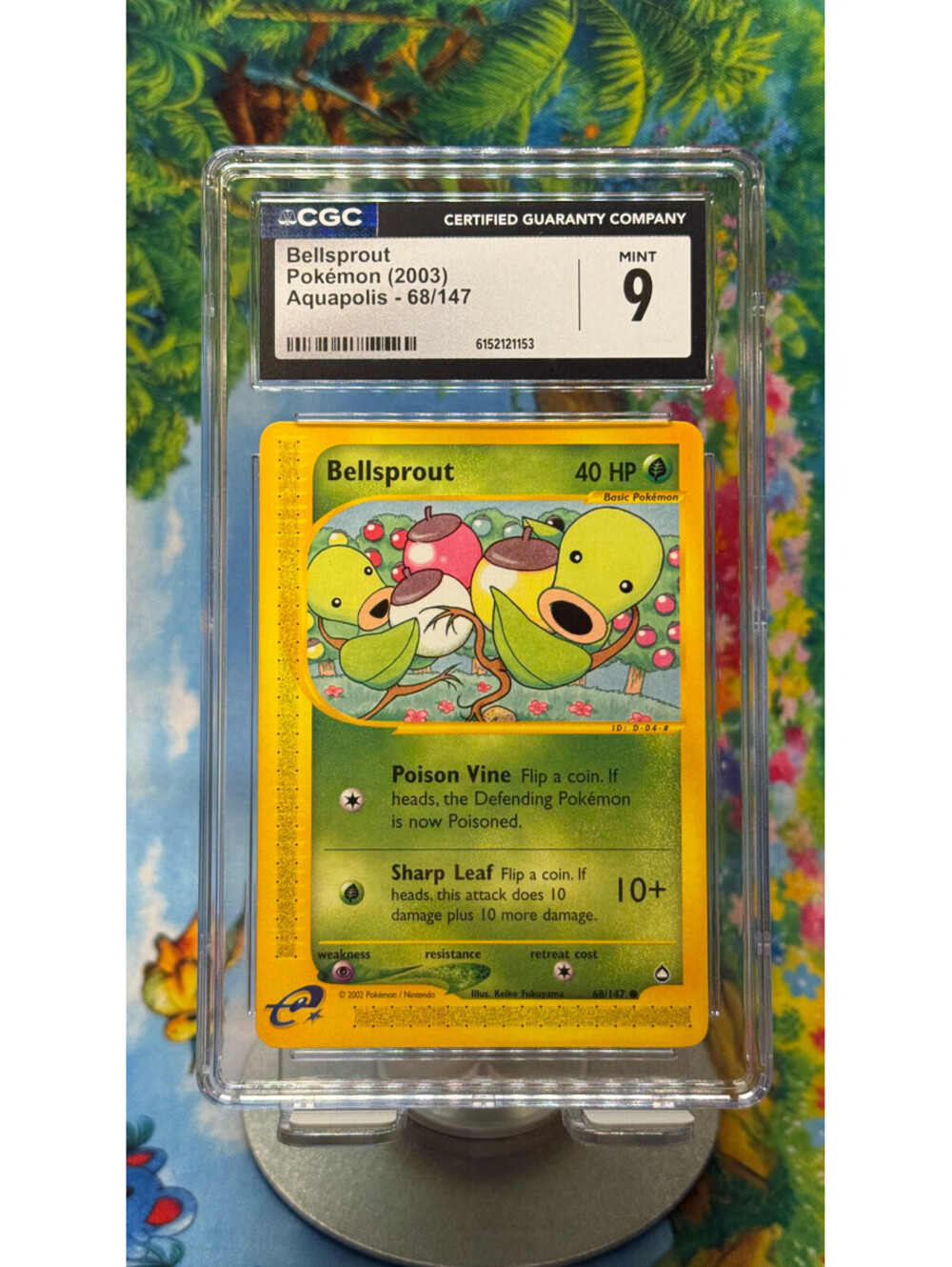Bellsprout Pokémon Aquapolis No. 68/147 2003 English CGC 9